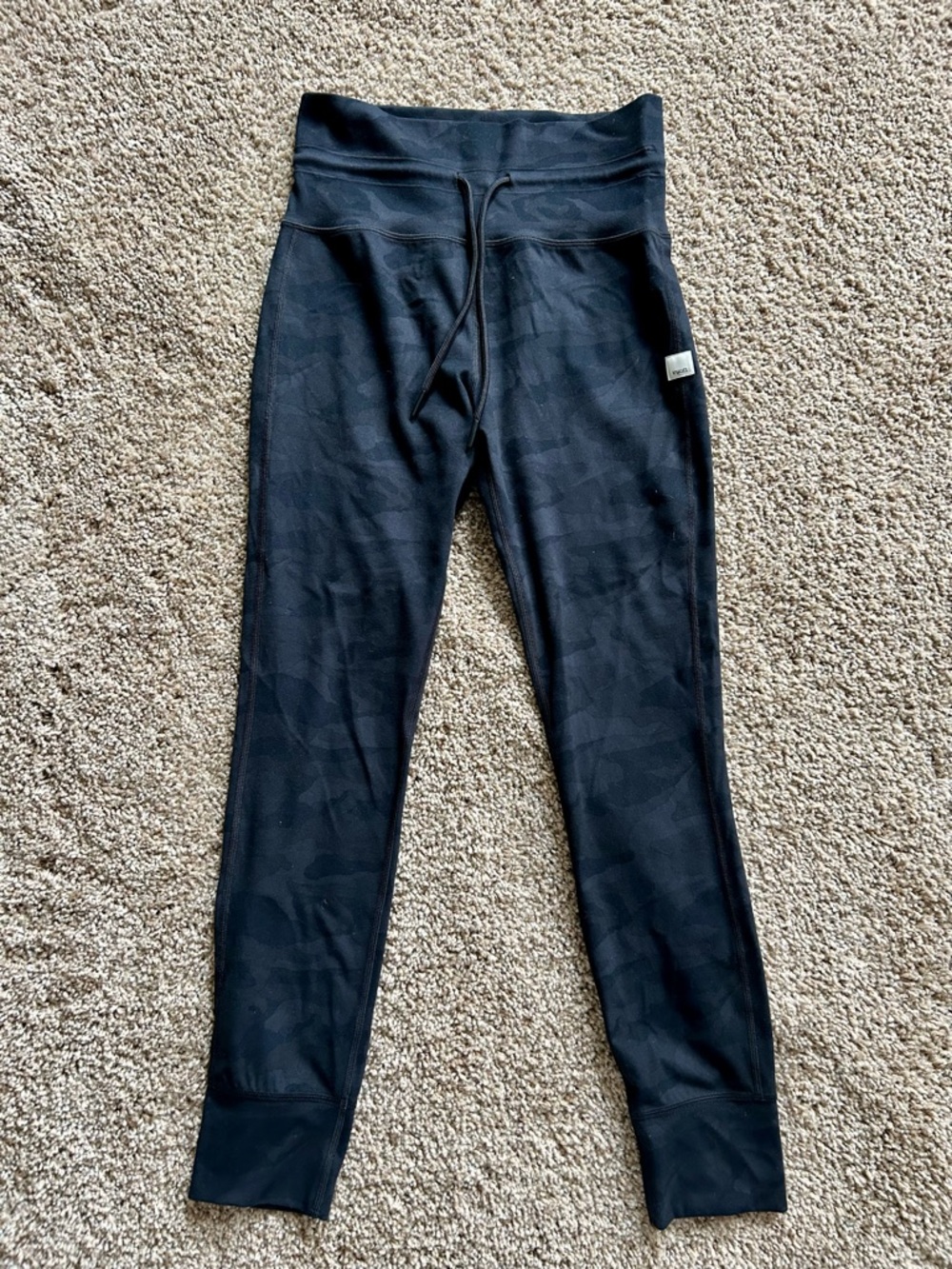 Vuori Black camo Leggings with Drawstring Waist